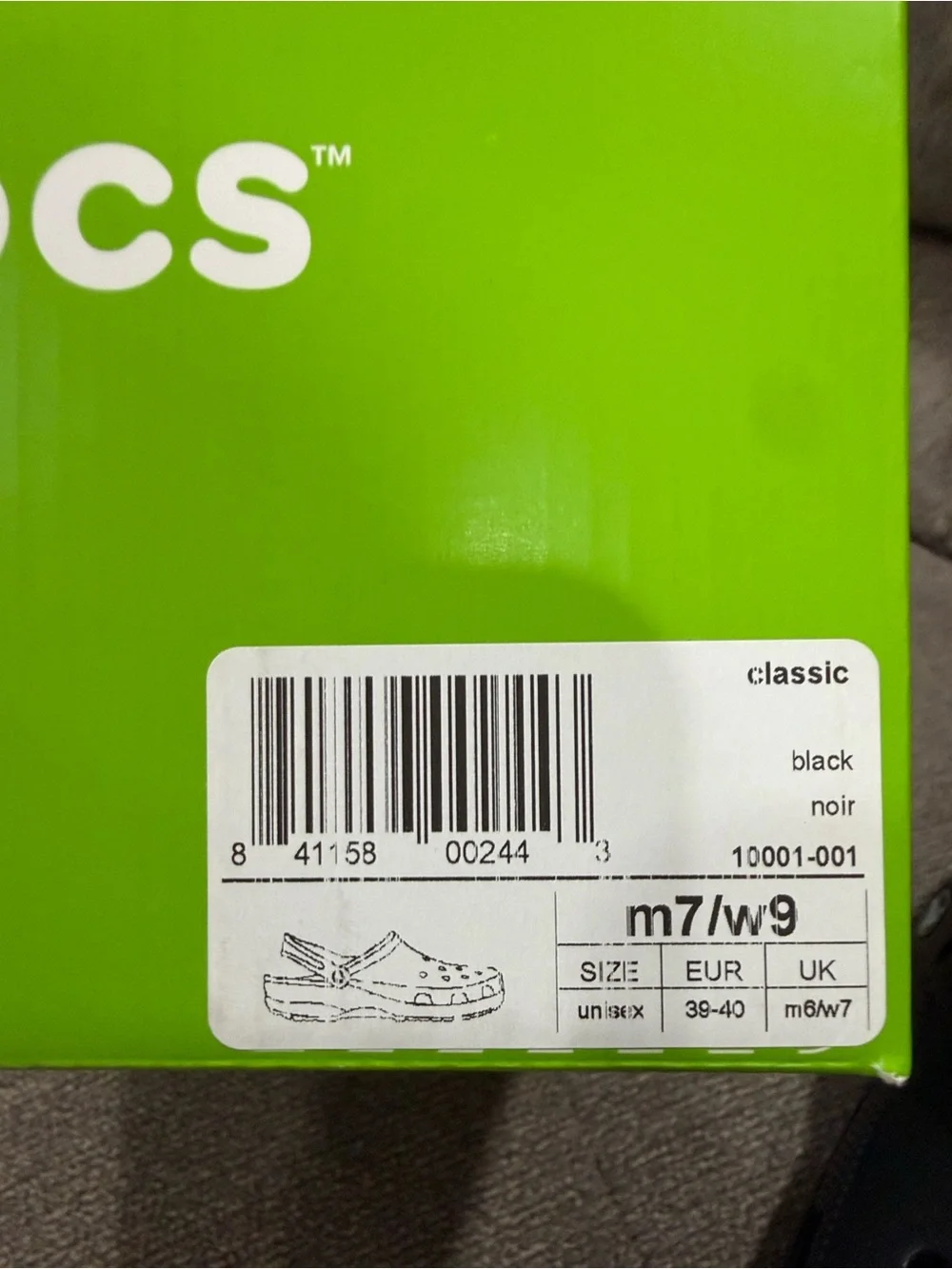 CROCS Kids Classic Clog - Black $50